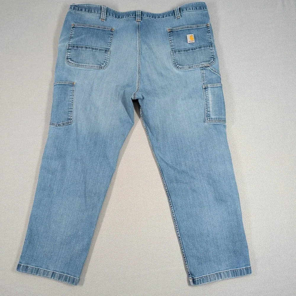 Carhartt Carpenter Jeans Mens 46x30 Blue BD2808-M Relaxed Fit Rugged Workwear